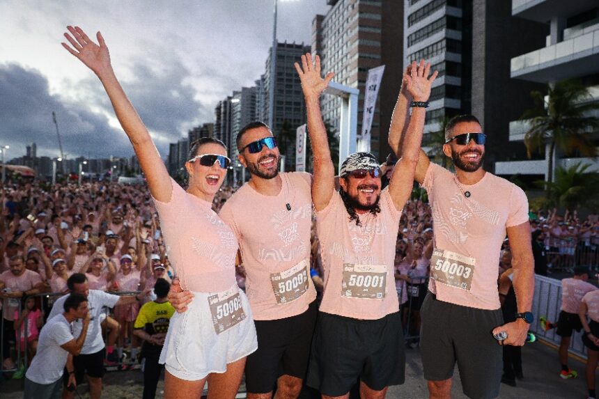 Participantes da Corrida 100% Você na Praia de Camburi em Vitória Espírito Santo