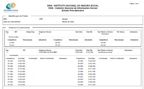 Extrato oficial do INSS exibindo o detalhamento de pagamento de um benefício previdenciário com os valores de 2026.