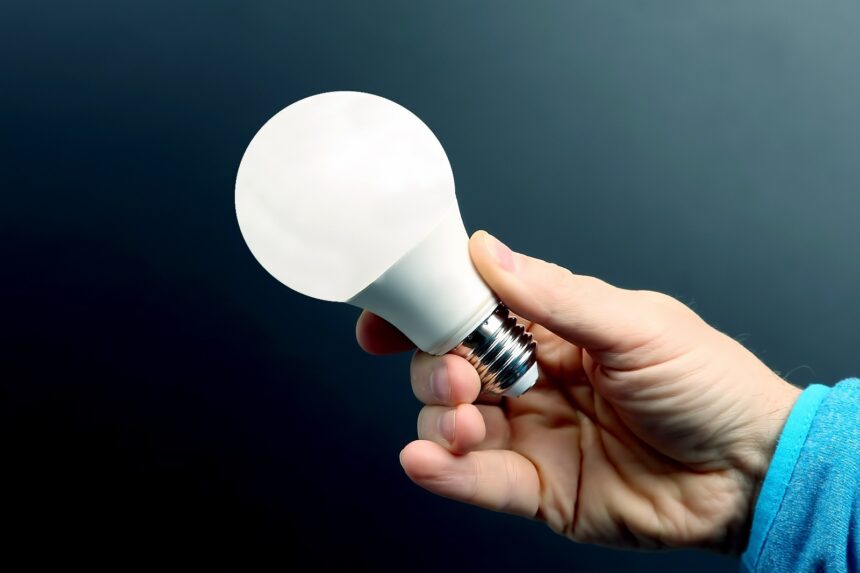 Mão segurando conta de luz da EDP e celular com site da Tarifa Social.