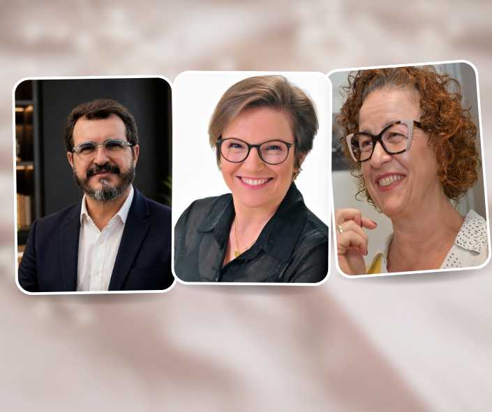 Seminário da Feapaes-ES: Palestrantes e representantes em mesa de debate sobre inclusão socioassistencial em Vitória.