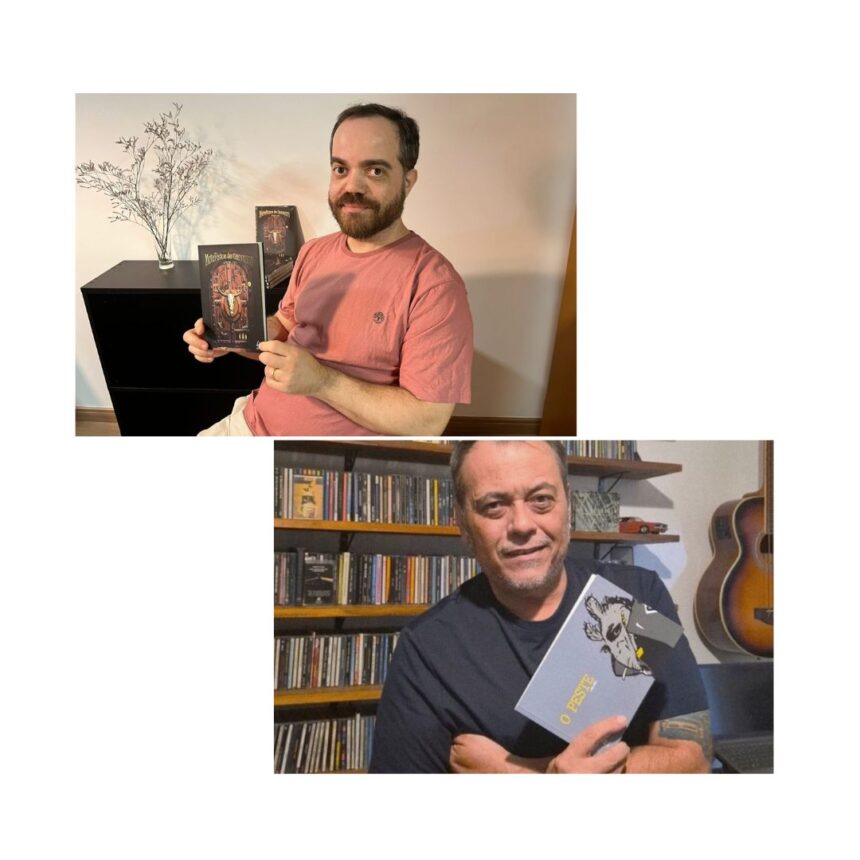 Autores dos livros no Centro de Vitória.