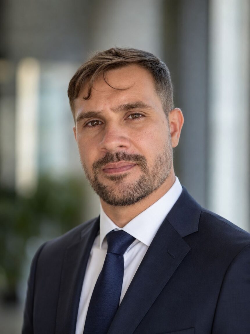 Foto do especialista em inteligência artificial Douglas Siqueira Corrêa em ambiente profissional.