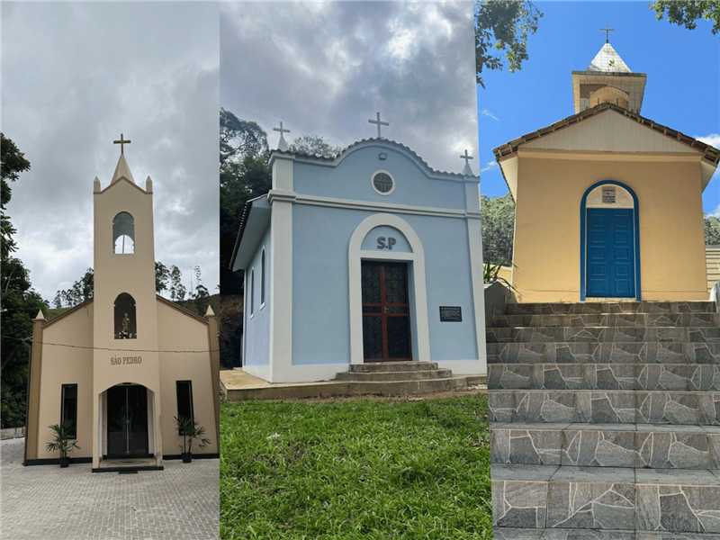 Famílias capixabas reunidas em festa comunitária no interior do município de Alfredo Chaves.