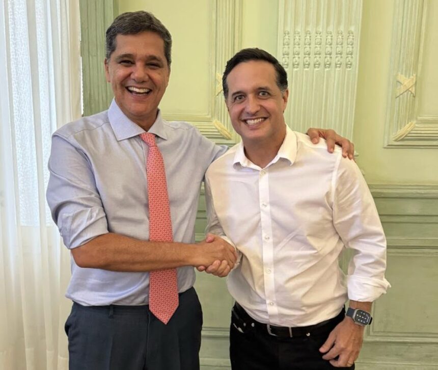 Governador Ricardo Ferraço e deputado Fabrício Gandini em parceria política que prepara o Espírito Santo para a transição energética com foco na palavra Lei.