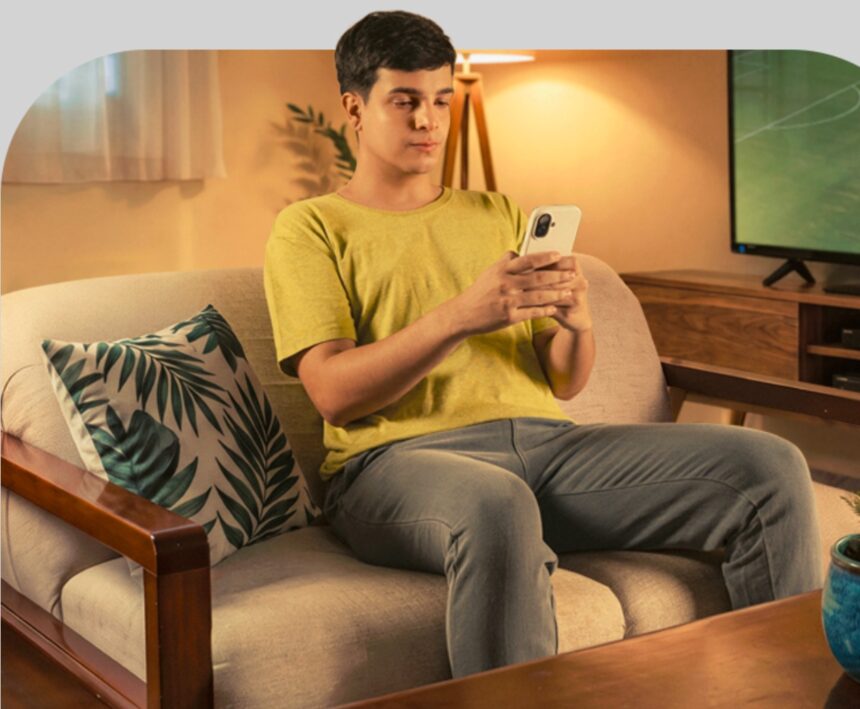 Tela do celular mostrando o aplicativo do SUS para atendimento psicológico sobre apostas online.