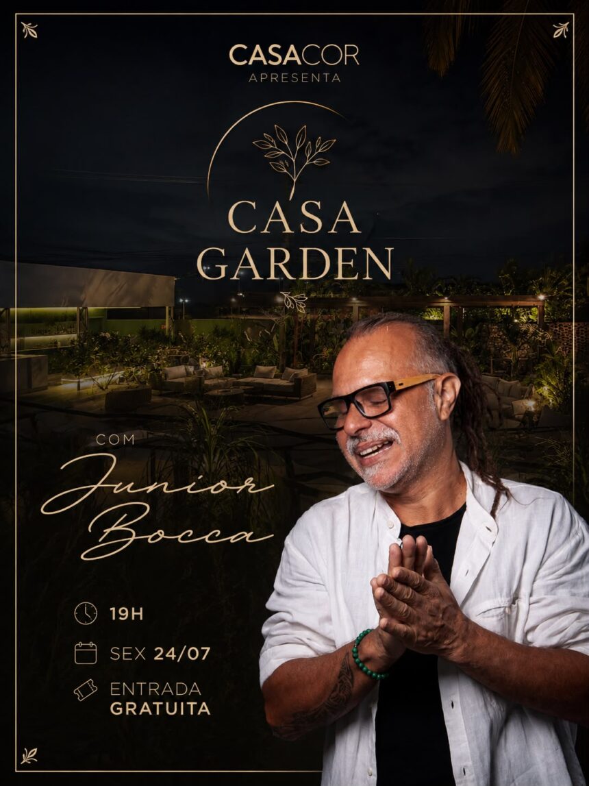 Apresentação musical no espaço CASA GARDEN durante a mostra CASACOR ES na orla de Vitória.