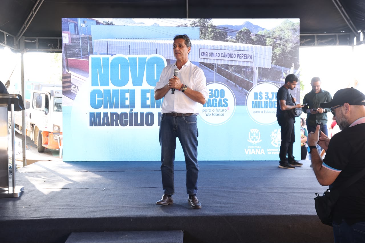 Obras de infraestrutura e pavimentação representando os novos investimentos em Viana no ES.