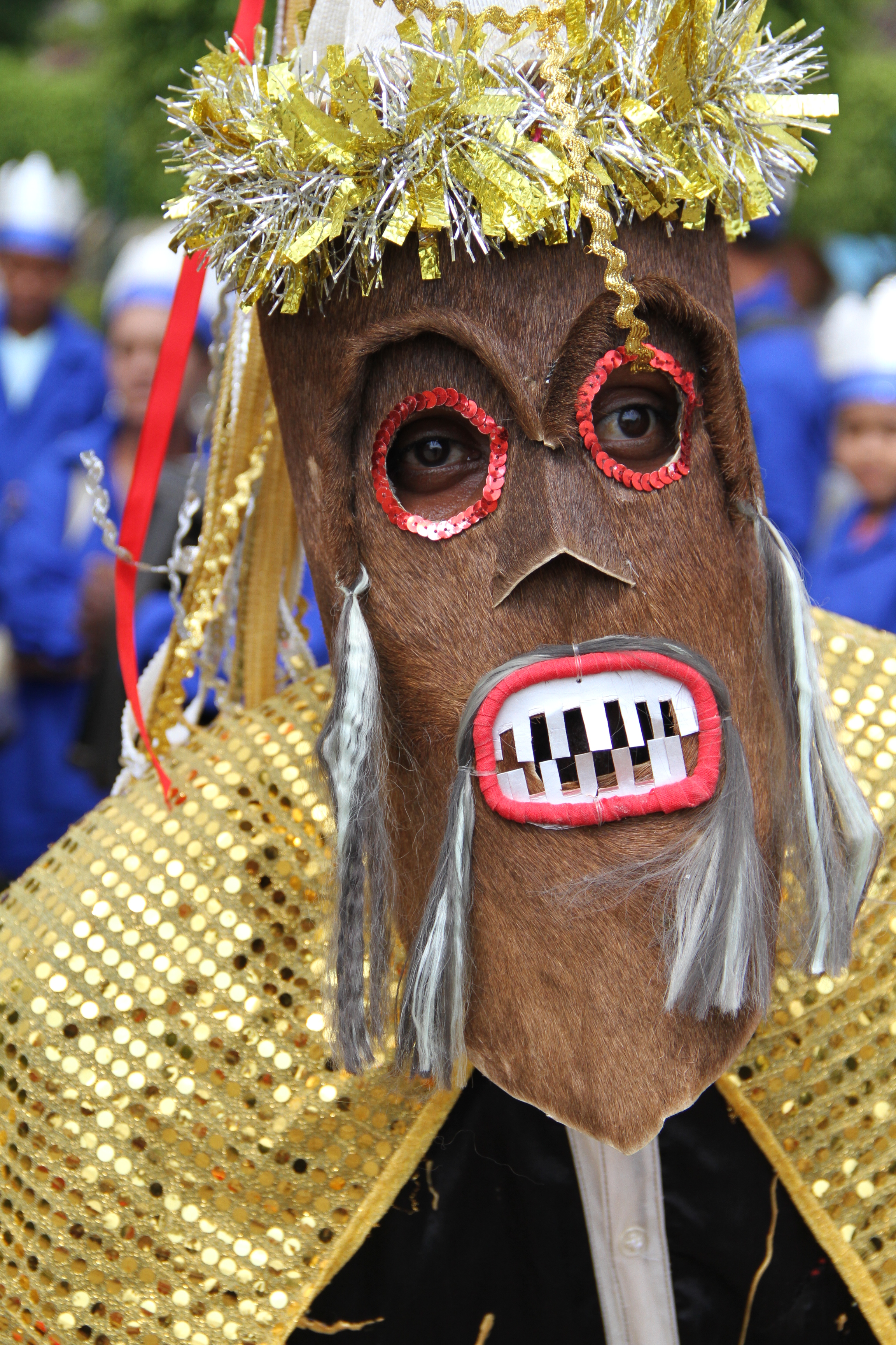 Integrantes de grupo folclórico durante o Encontro Nacional de Folia de Reis em Muqui no Espírito Santo.