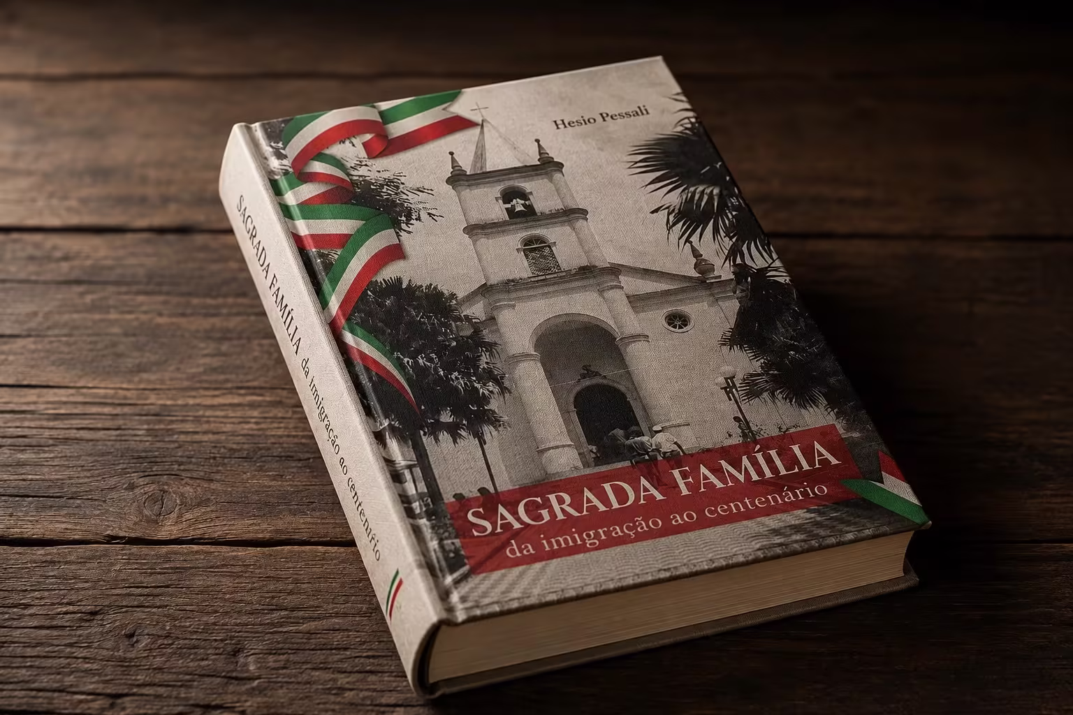 Capa do livro sobre a imigração italiana em Sagrada Família Alfredo Chaves.