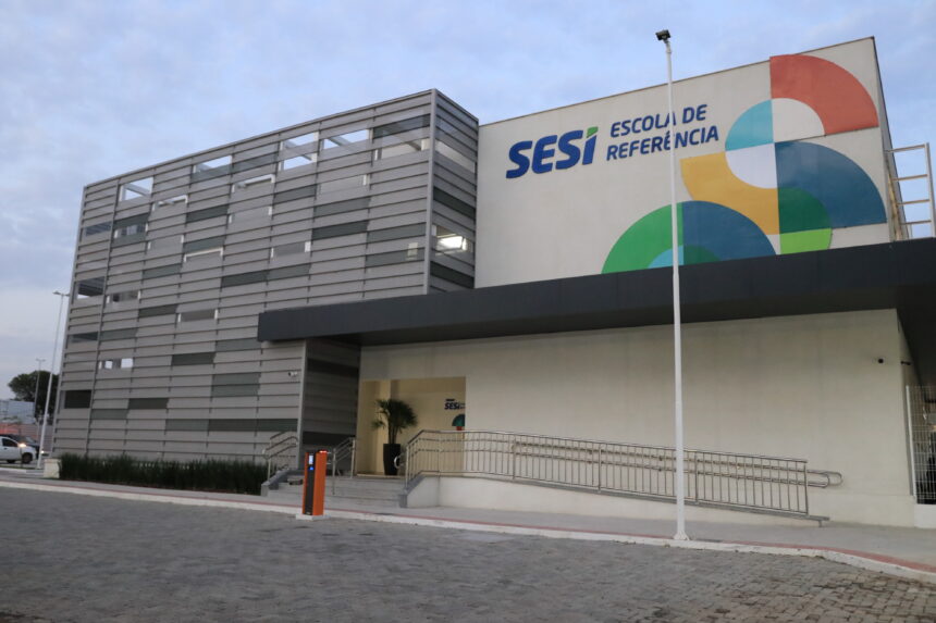 Cerimônia de inauguração da nova unidade do SESI Escola de Referência em Araçás, Vila Velha.