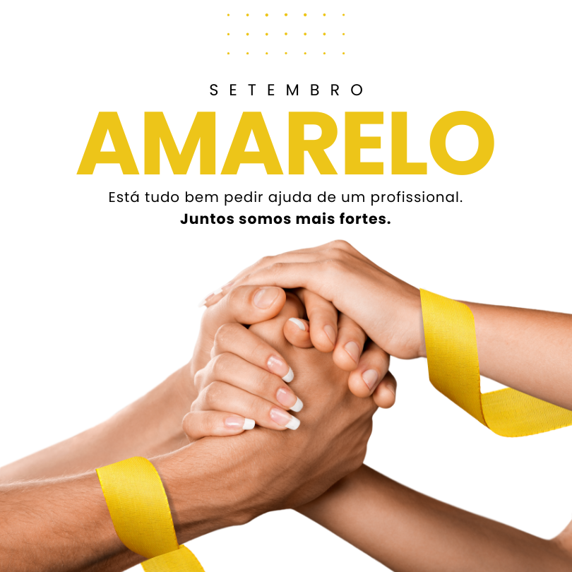 Símbolo da campanha Setembro Amarelo de conscientização sobre a prevenção ao suicídio e saúde mental.