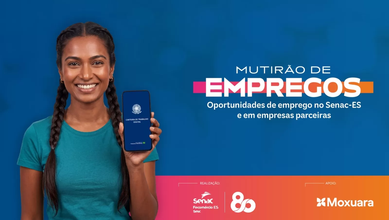 Banner do Mutirão de empregos do senac-es 2026